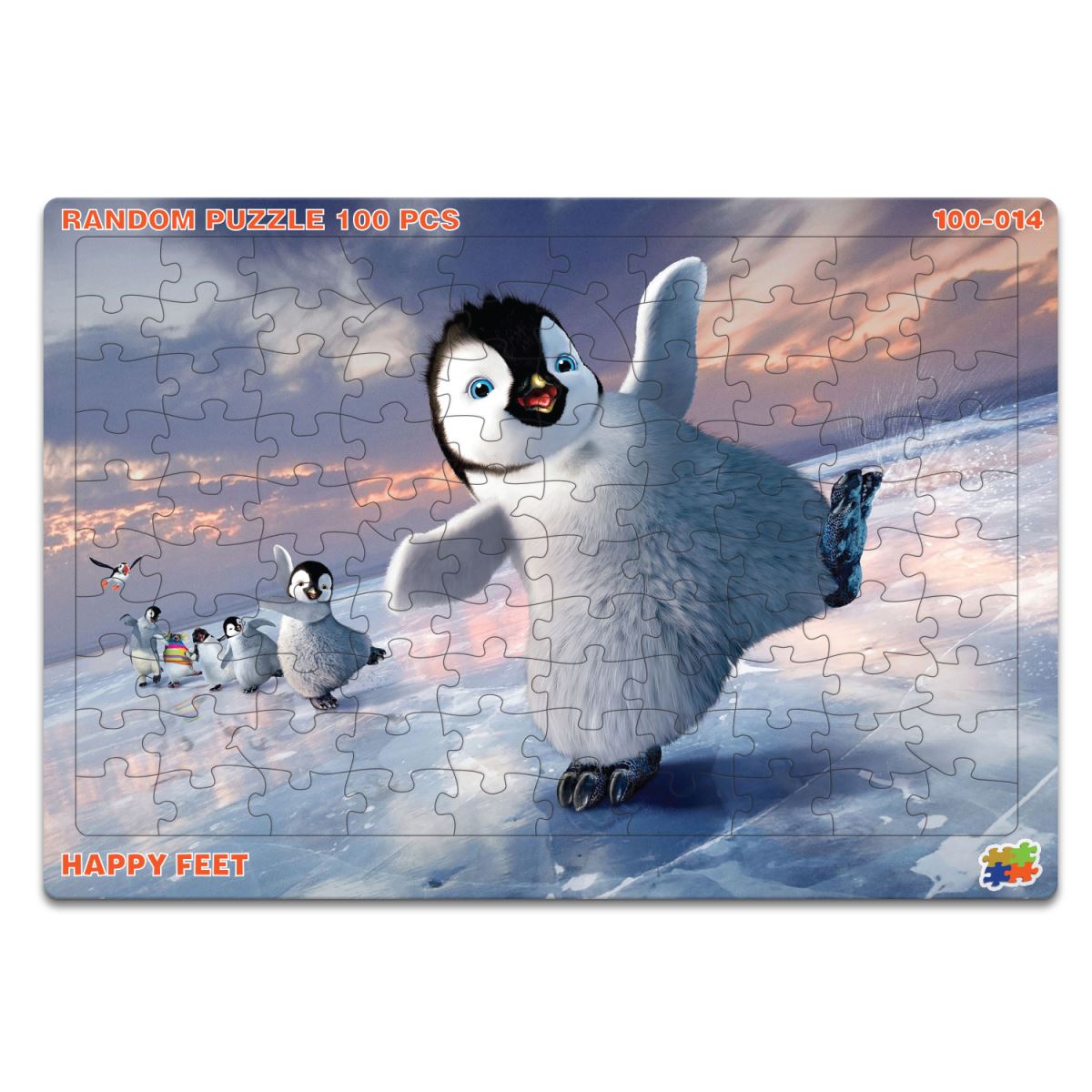 Bảng xếp hình 100 mảnh Random - Happy Feet