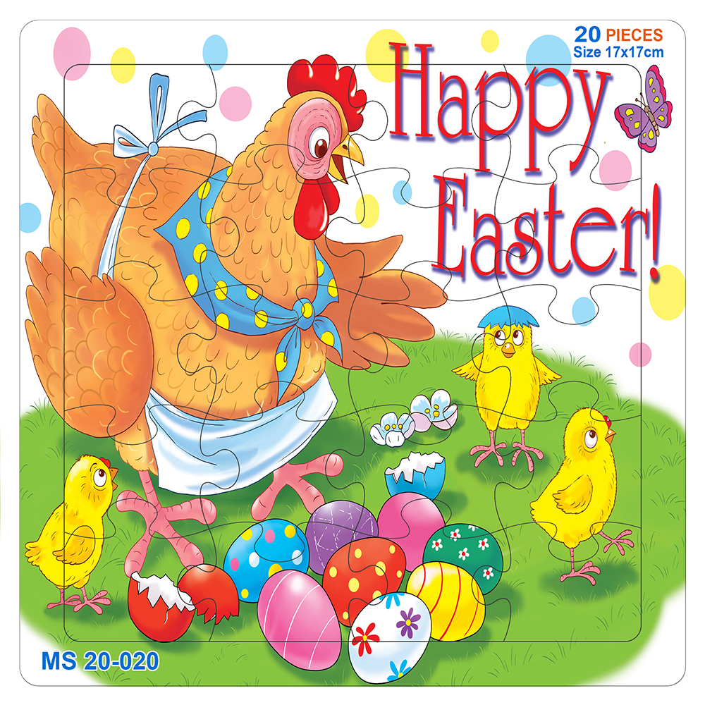 Đồ chơi xếp hình 20 mảnh Happy Easter(17x17cm)