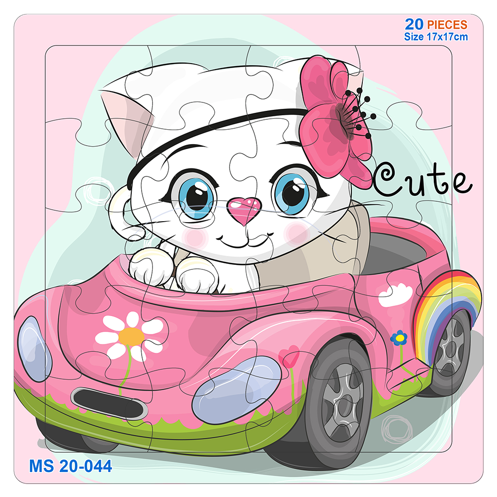 Đồ chơi xếp hình 20 mảnh Mèo cute (17x17cm)