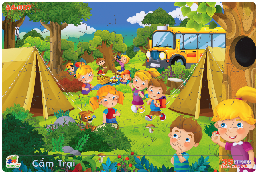 Đồ chơi xếp hình 35 mảnh Cắm trại (20x30cm)