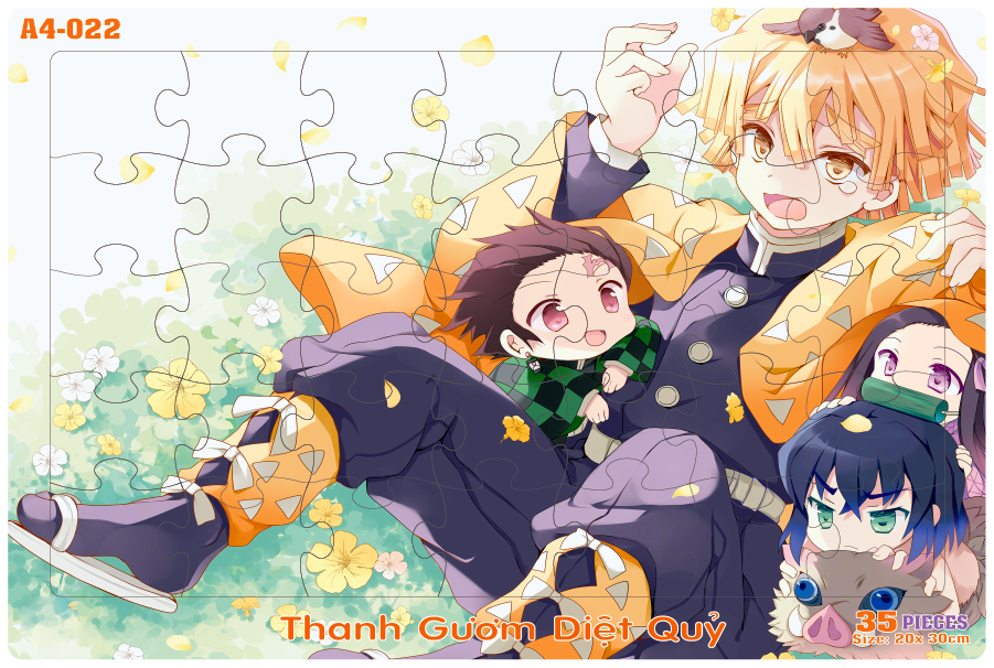 Đồ chơi xếp hình 35 mảnh Thanh gươm diệt quỷ (20x30cm)