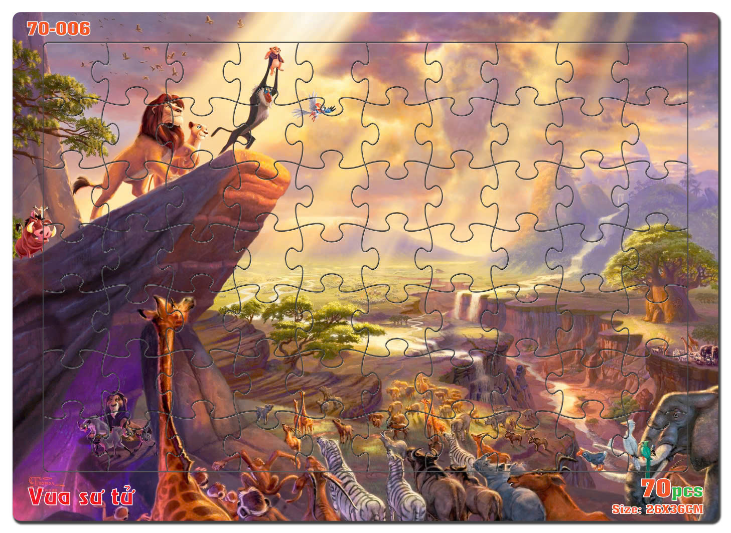 Đồ chơi xếp hình 70 mảnh Vua sư tử