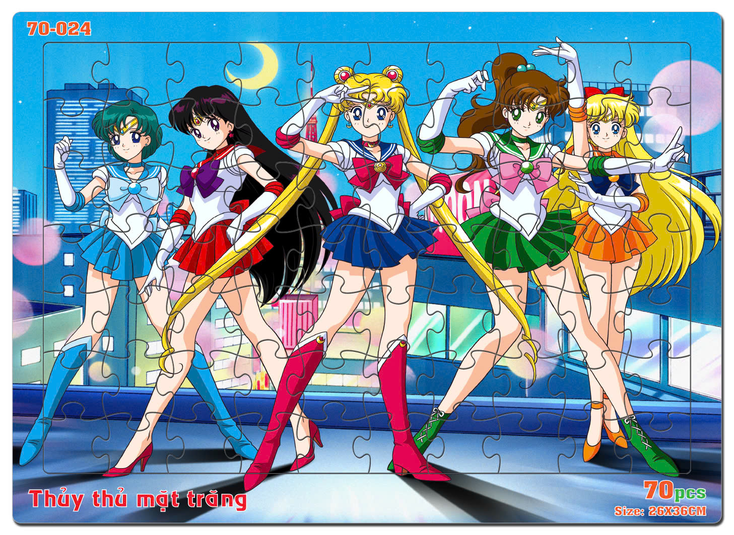 Đồ chơi xếp hình 70 mảnh Thuỷ thủ mặt trăng