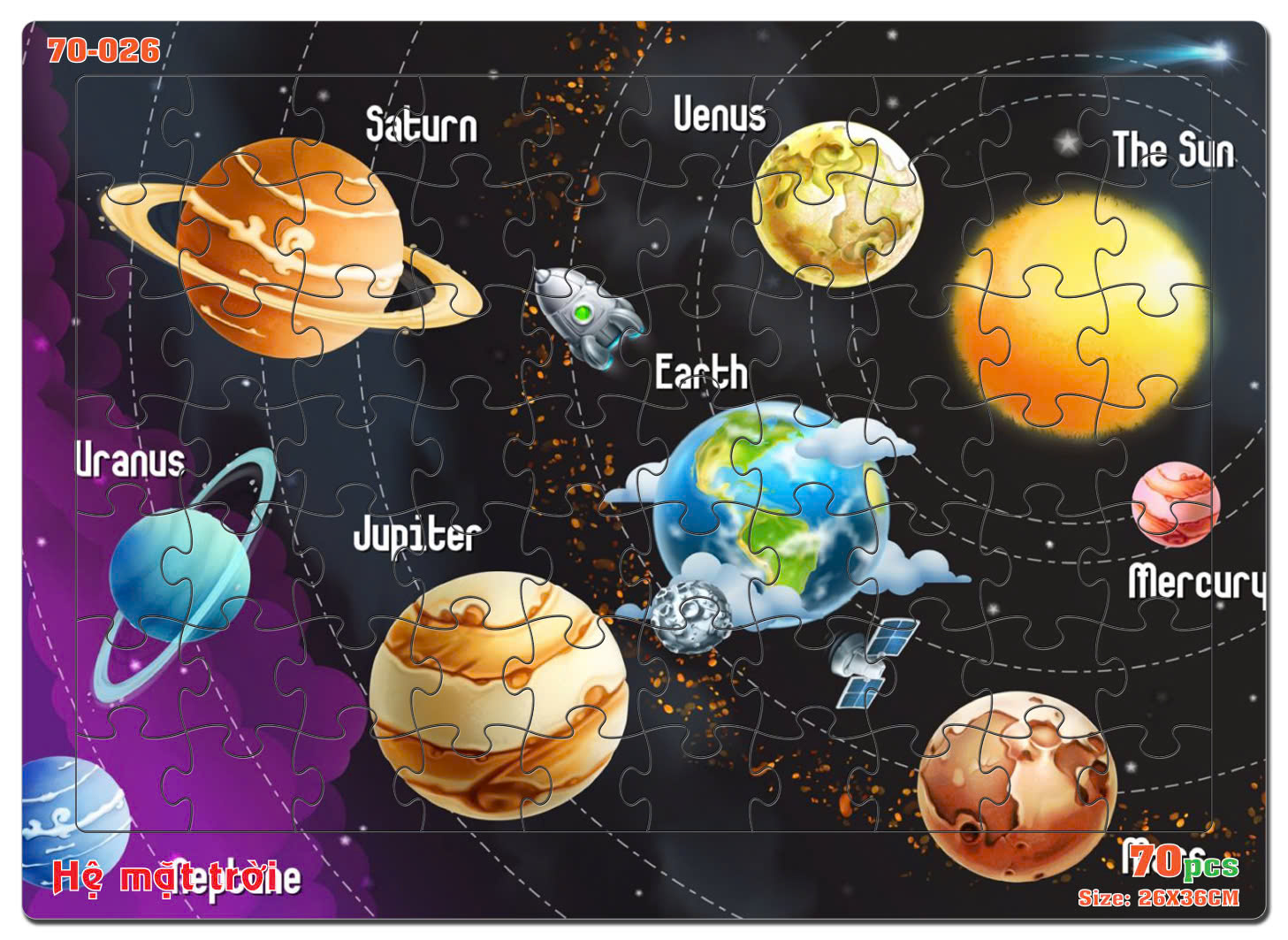 Đồ chơi xếp hình 70 mảnh Hệ mặt trời