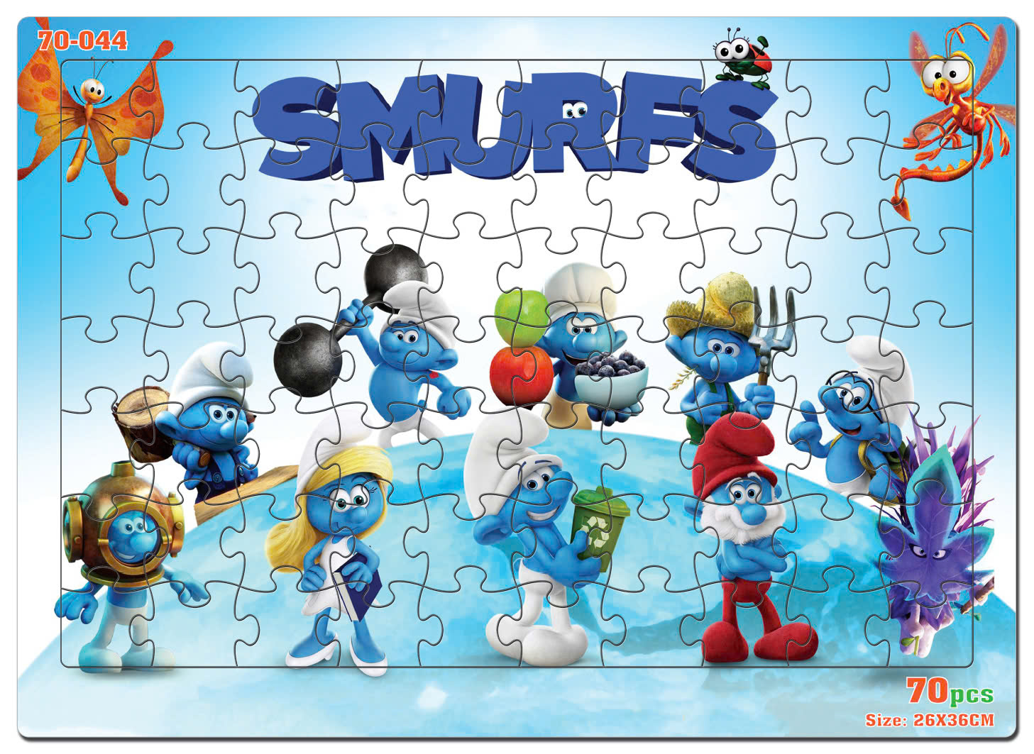 Đồ chơi xếp hình 70 mảnh SMURFS
