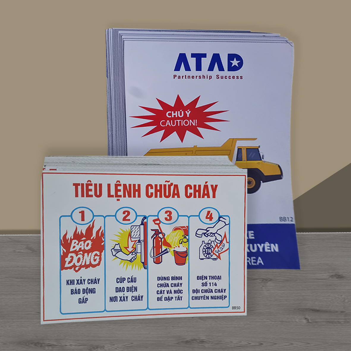 In bảng báo công trình