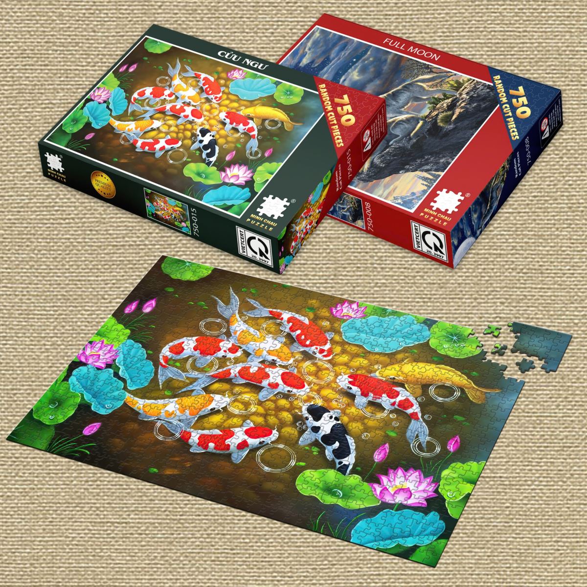 Tranh xếp hình 750 mảnh ramdom (40 x 60cm)