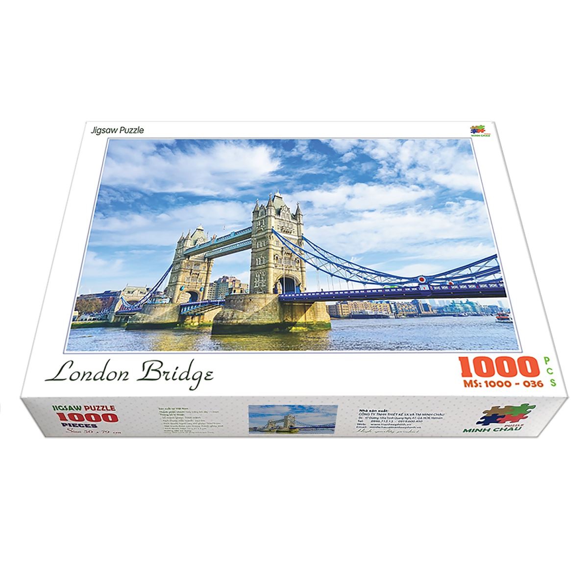 Bộ tranh xếp hình jigsaw puzzle cao cấp 1000 mảnh ghép – London Bridge