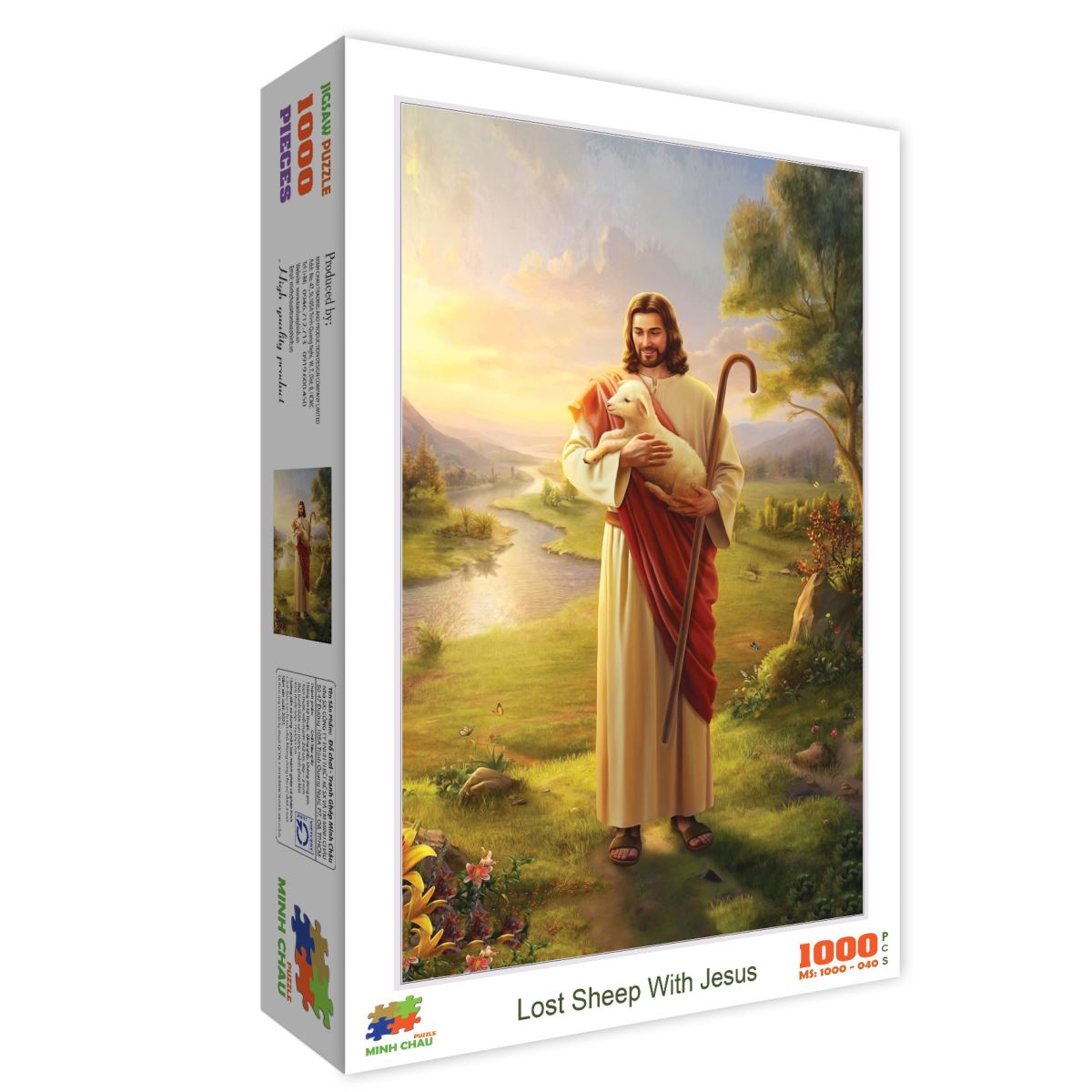 Bộ tranh xếp hình cao cấp 1000 mảnh – Lost Sheep With Jesus