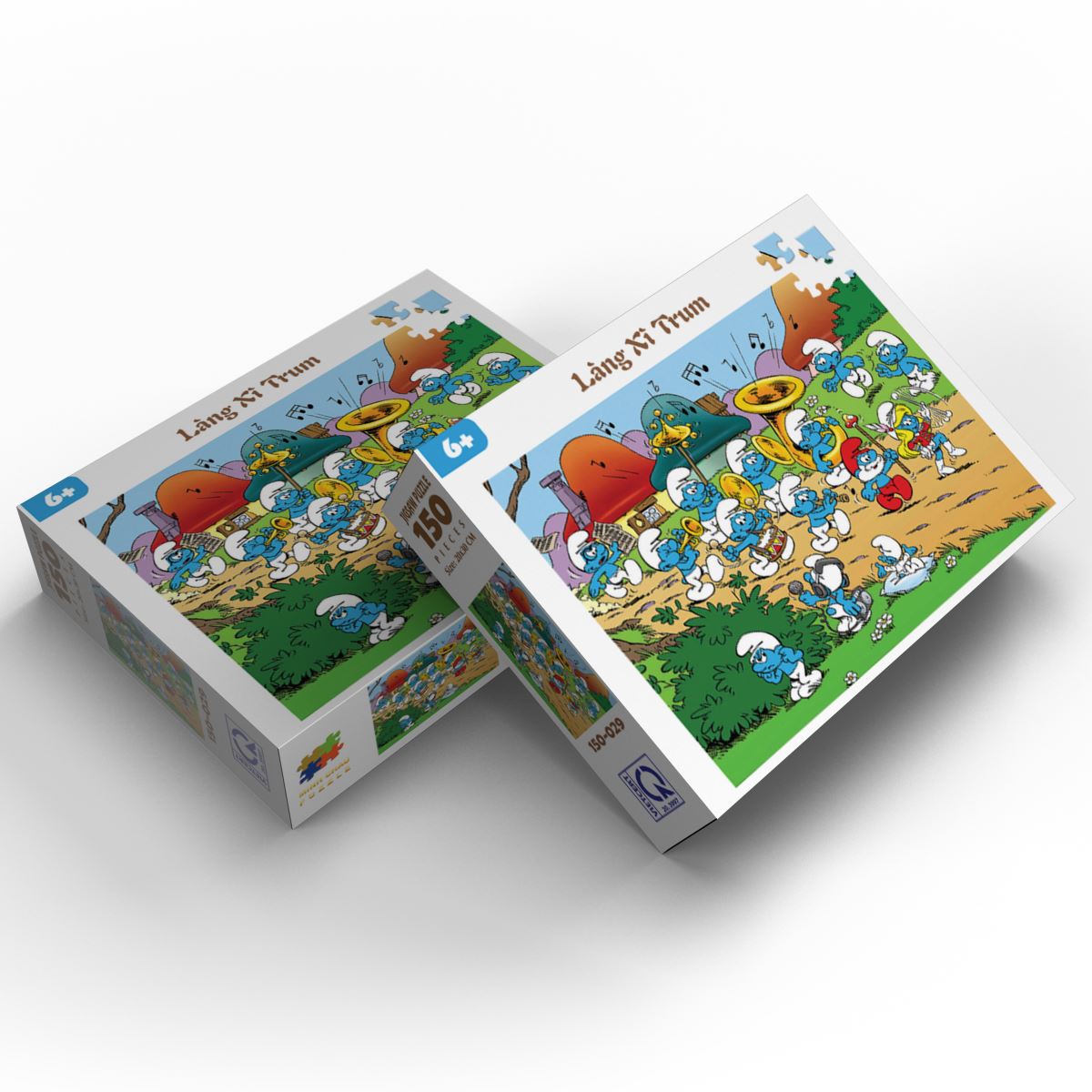 Bộ tranh xếp hình Minh Châu 150 mảnh – Làng xì trum