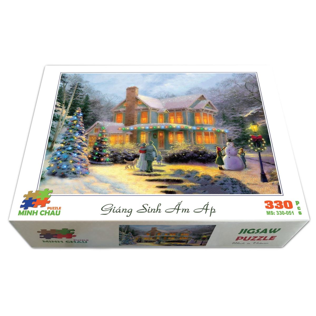 Bộ tranh xếp hình jigsaw puzzle cao cấp 330 mảnh – Giáng sinh ấm áp(30x44cm)