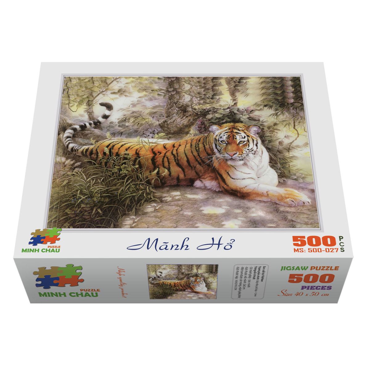 Bộ tranh xếp hình cao cấp 500 mảnh ghép – Mãnh hổ