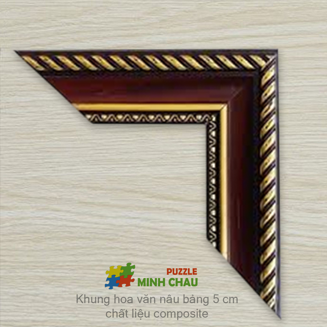 Khung nâu hoa văn 74x98 (5cm)