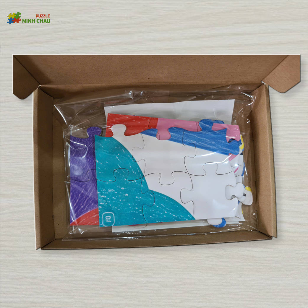 Tranh xếp hình cá nhân 10x10cm 25mảnh