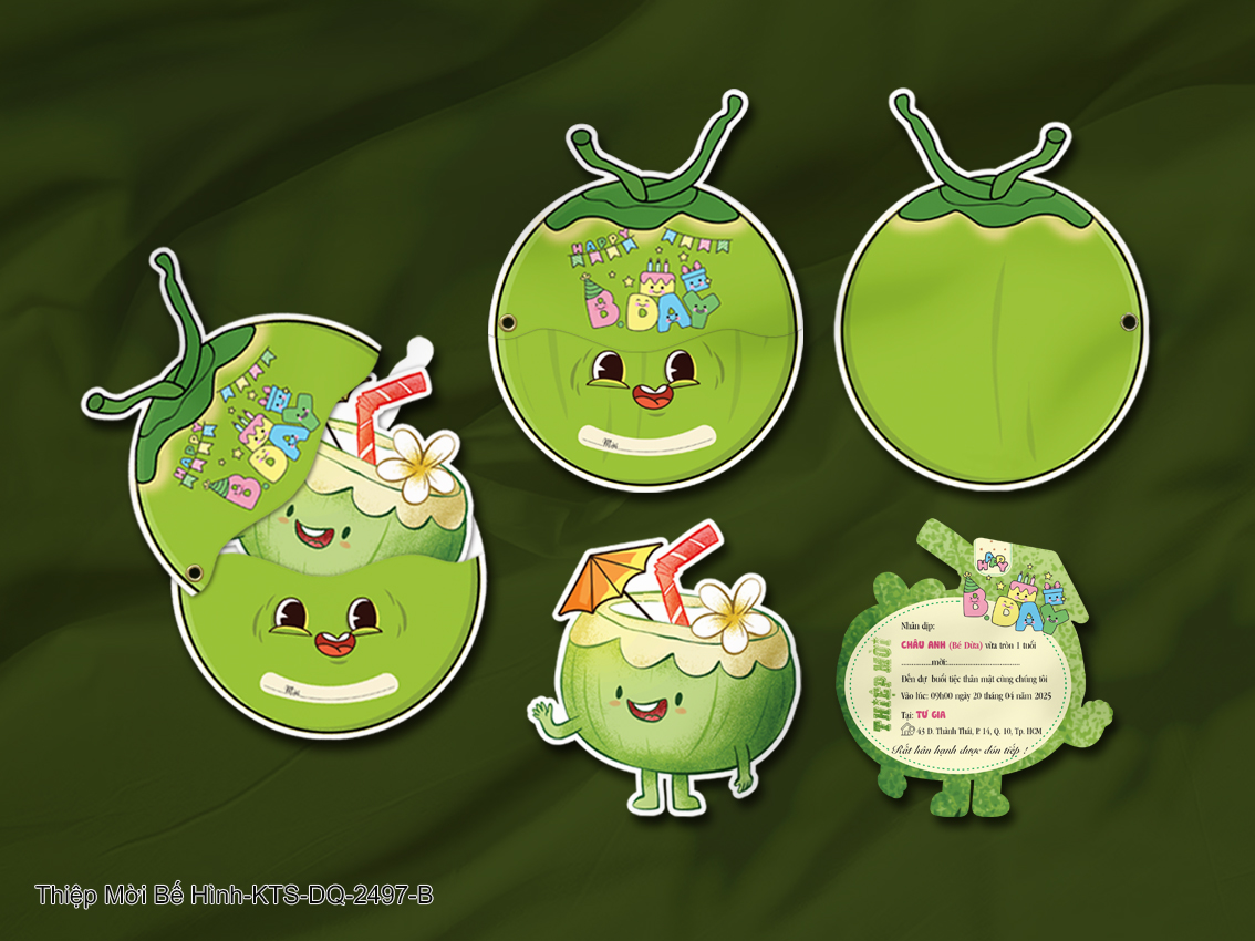 Thiệp mời bé yêu - KTS-2497-B