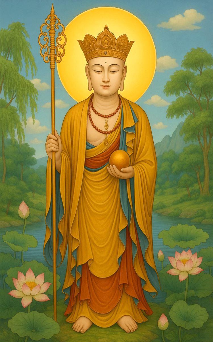 Tranh Địa Tạng Vương Bồ Tát (A5)